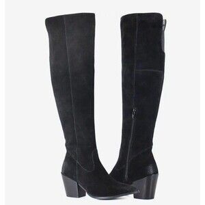 Diba True Women's Black Suede Tall Boots Size8.5 Man Made Sole $179